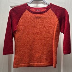 ESPRIT Red and Orange wool blend vintage sweater
